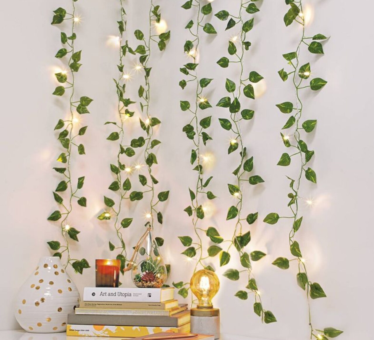 Perfect Holiday Decorative IVY String Lights Battery Operated